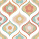 Pastel retro flowers Wallpaper
