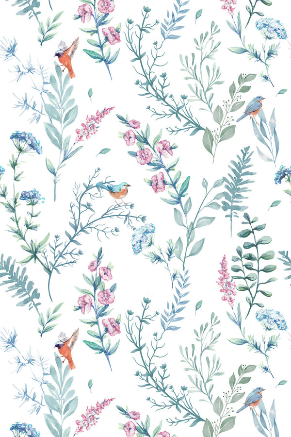 spring birds wallpaper pattern repeat