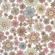 Neutral retro floral Wallpaper