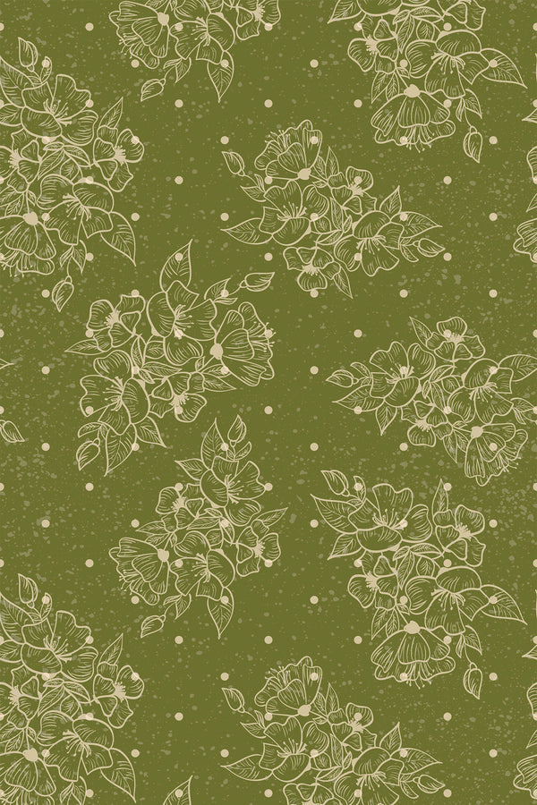 vintage dotted rose wallpaper pattern repeat