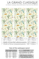 menagerie peel and stick wallpaper specifiation