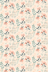 pastel pink floral wallpaper pattern repeat