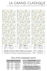watercolor christmas leaves peel and stick wallpaper specifiation
