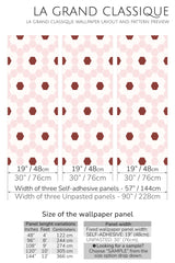 geometric floral tile peel and stick wallpaper specifiation