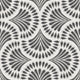 Black Art deco paisley Wallpaper