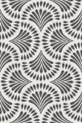 Black Art deco paisley