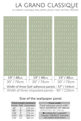 sage green brush stroke peel and stick wallpaper specifiation
