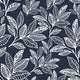 Navy seamless leaf Wallpaper