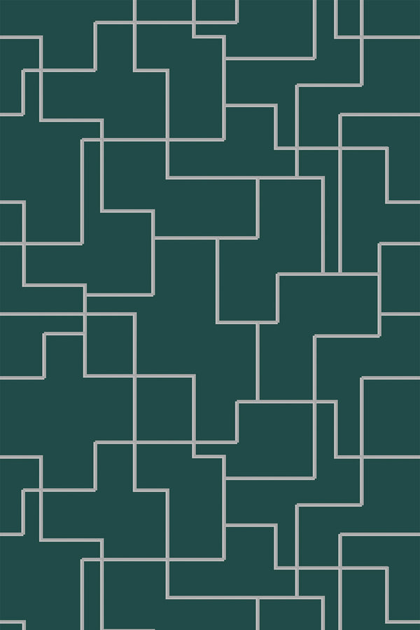Emerald green geometric