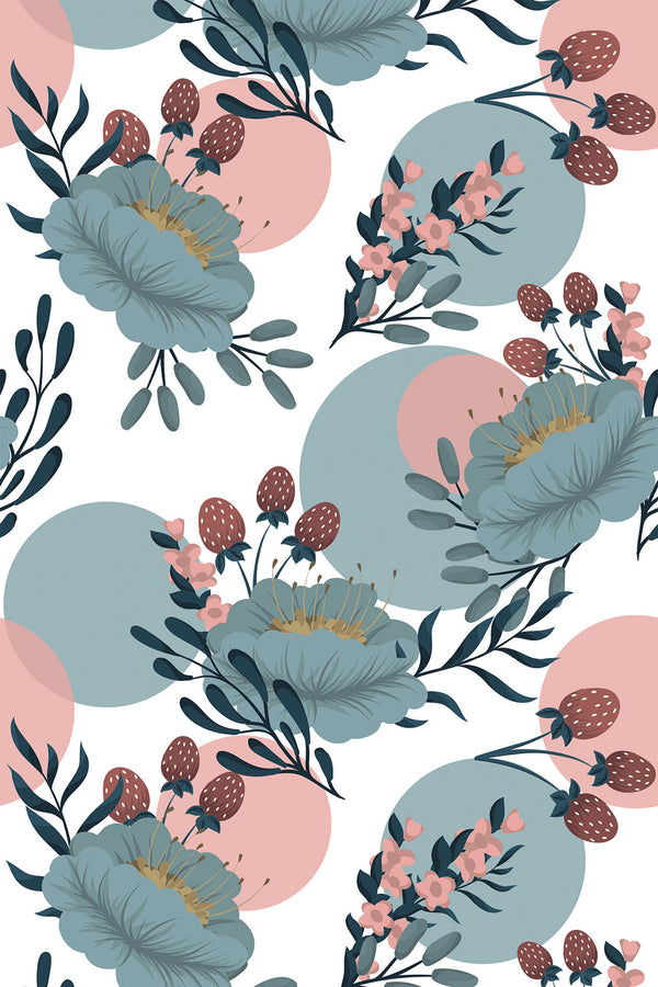 pastel boho floral wallpaper pattern repeat