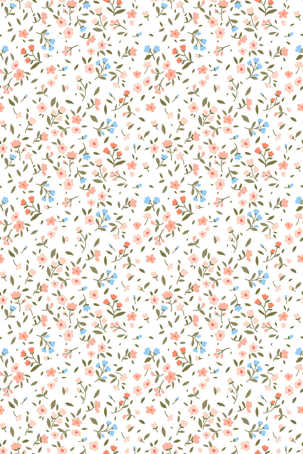 vintage small flowers wallpaper pattern repeat
