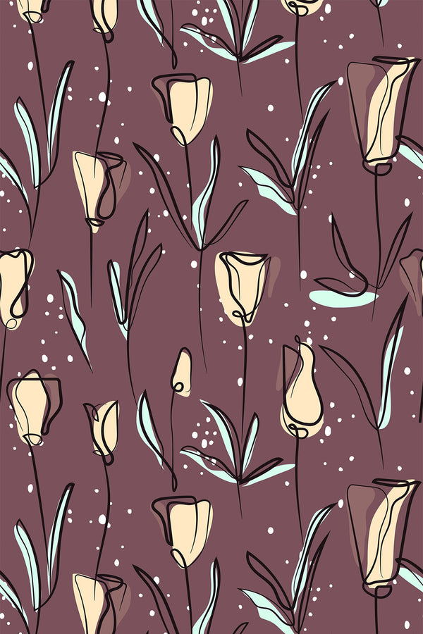 bold tulips wallpaper pattern repeat