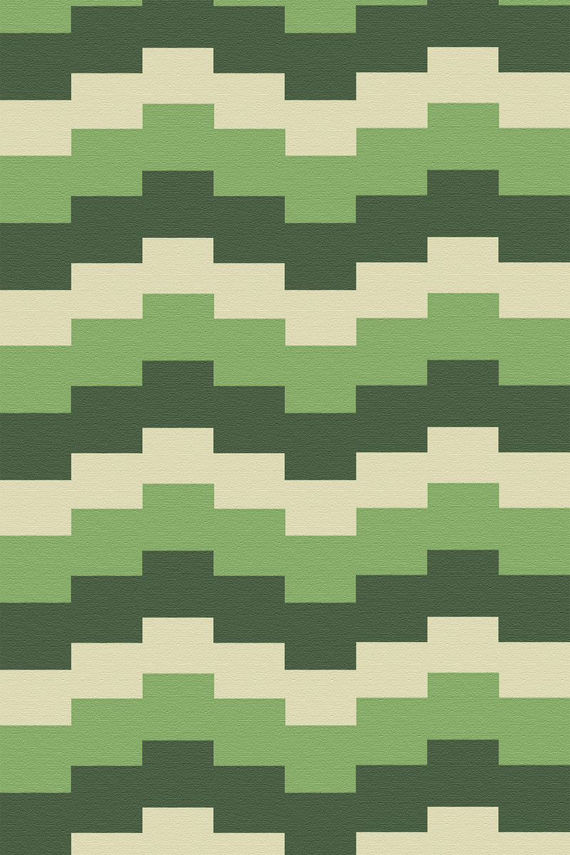 green geometric wave wallpaper pattern repeat