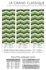 green geometric wave peel and stick wallpaper specifiation