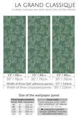 green snow tree peel and stick wallpaper specifiation