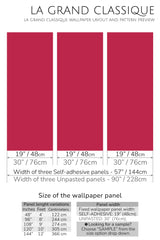 solid viva magenta peel and stick wallpaper specifiation