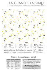 bee garden peel and stick wallpaper specifiation