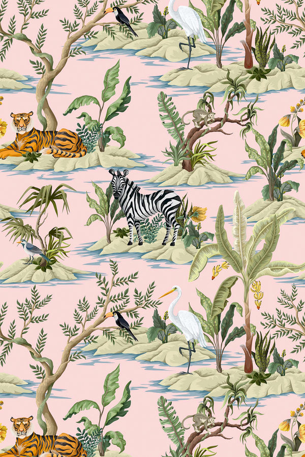 tropical animals wallpaper pattern repeat