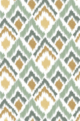 green ikat wallpaper pattern repeat