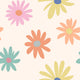 Colorful retro floral Wallpaper
