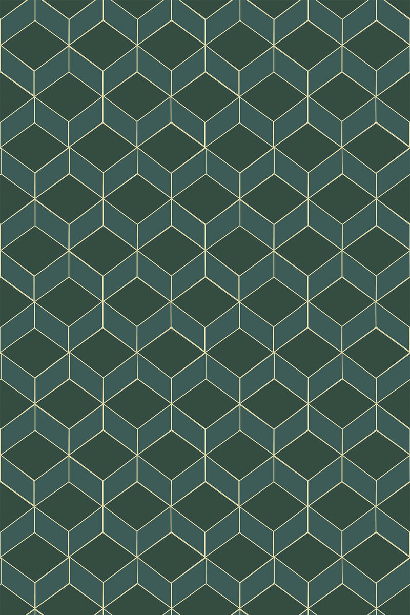 emerald green art deco wallpaper pattern repeat