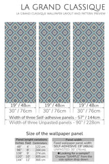 blue aztec peel and stick wallpaper specifiation