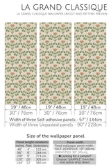 rose arch peel and stick wallpaper specifiation