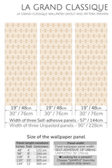 neutral bow stripe peel and stick wallpaper specifiation