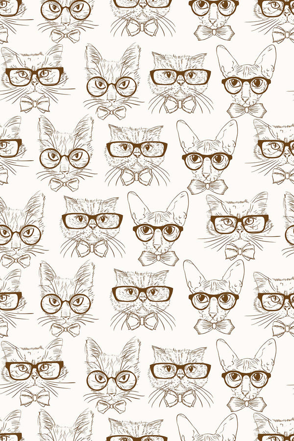 sophisticated cat wallpaper pattern repeat