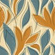 Blue abstract leaf Wallpaper