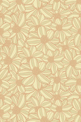 Yellow retro flowers