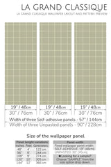 sage green grid peel and stick wallpaper specifiation