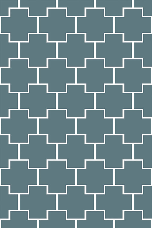 blue cross tile wallpaper pattern repeat