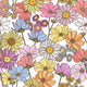 Pastel eclectic flowers Wallpaper
