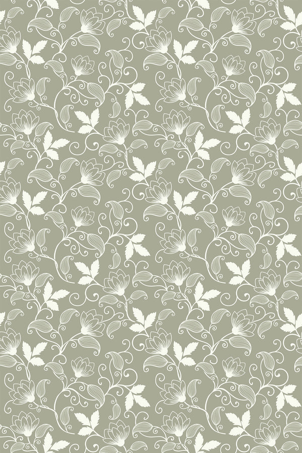 vintage flowers wallpaper pattern repeat