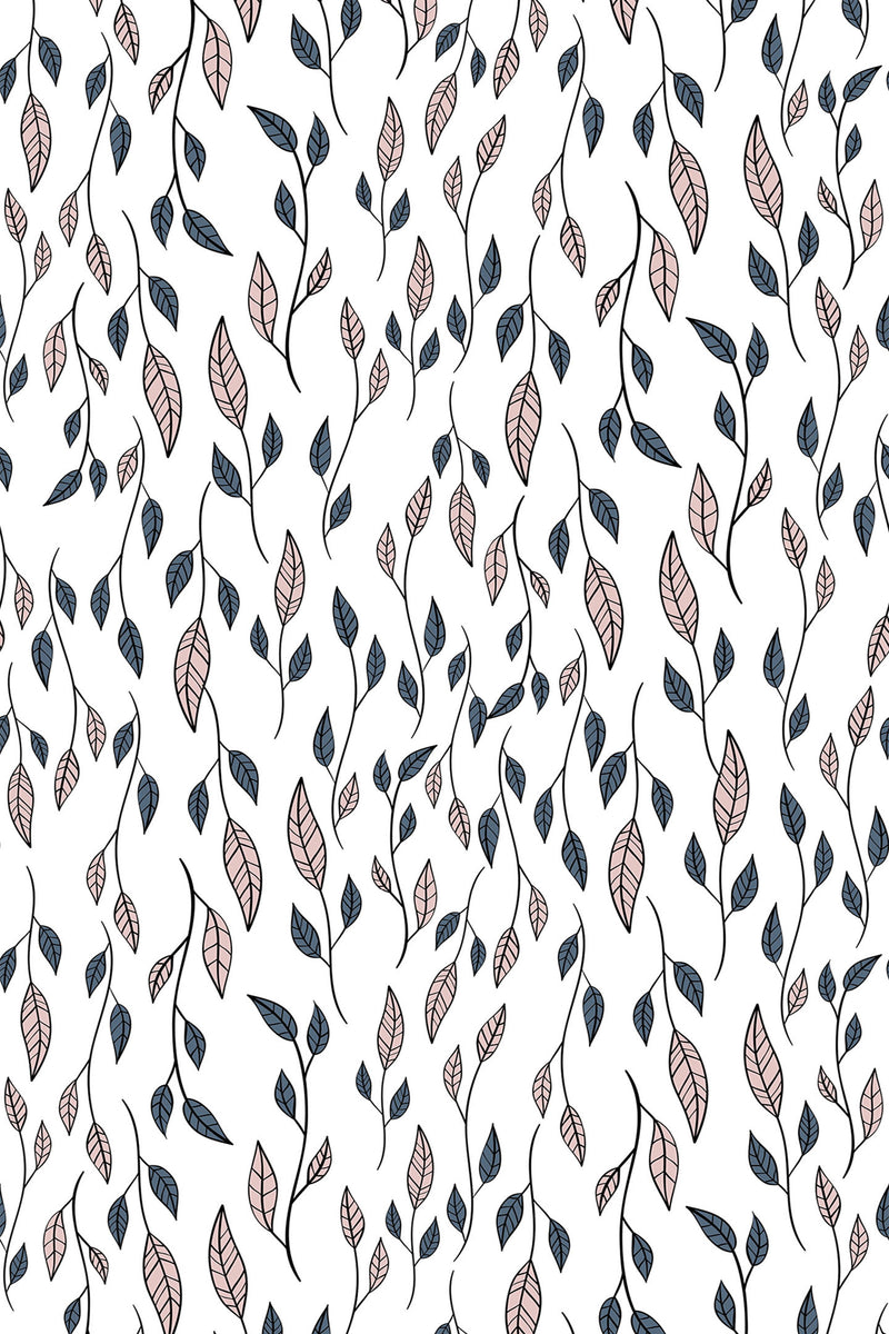 blue seamless leaf wallpaper pattern repeat