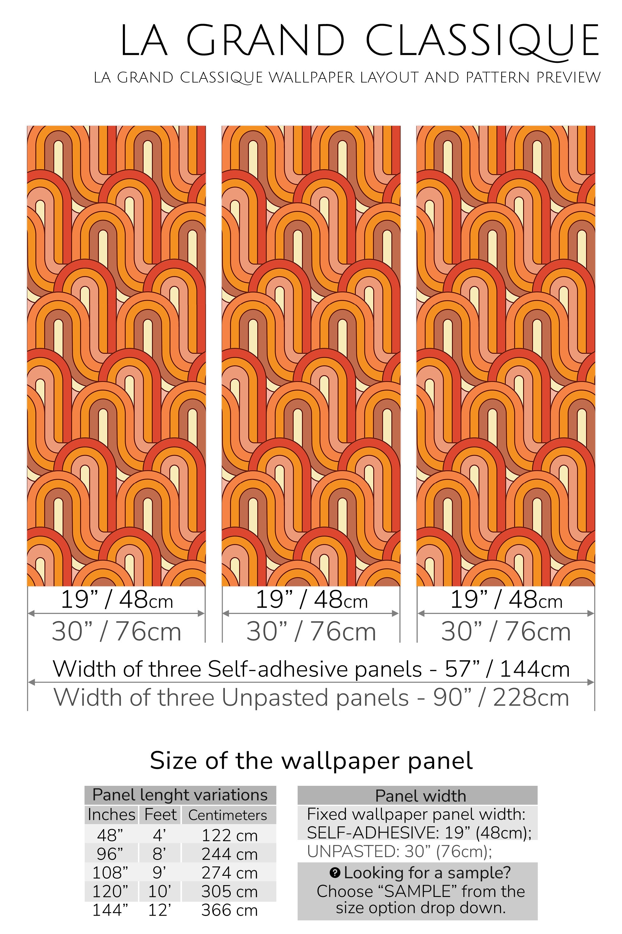 Retro Wave Removable or Traditional Wallpaper – La Grand Classique