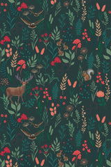 dark green forest wallpaper pattern repeat