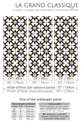 black star tile peel and stick wallpaper specifiation