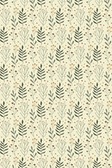 earthy scandinavian leaf wallpaper pattern repeat
