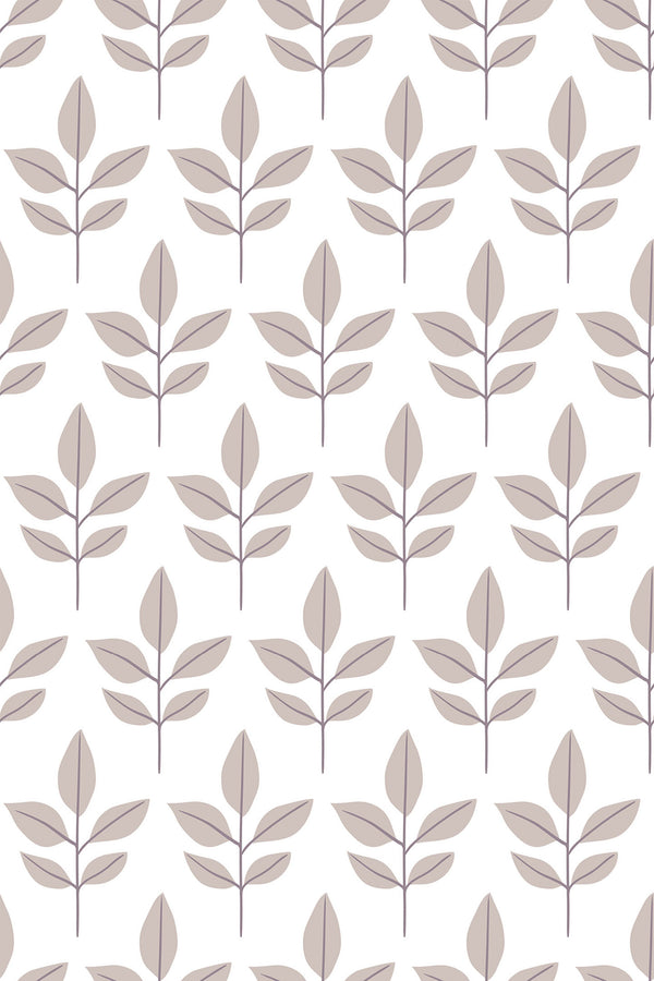 scandi leaf wallpaper pattern repeat