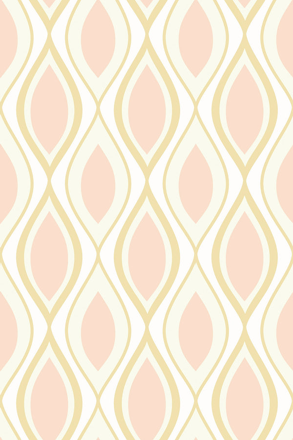 pink vintage circle wallpaper pattern repeat