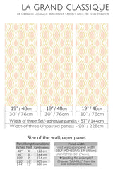 pink vintage circle peel and stick wallpaper specifiation