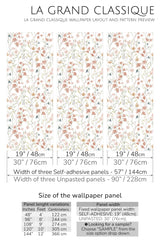 watercolor spring peel and stick wallpaper specifiation