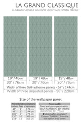 green geometric tile peel and stick wallpaper specifiation