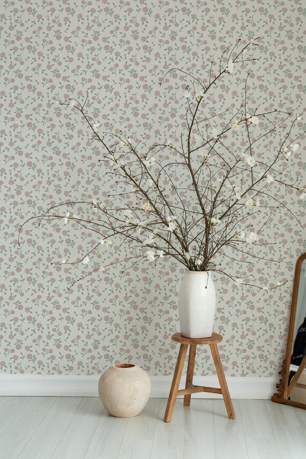 decorative plant vase wooden stool living room scandinavian rose decor
