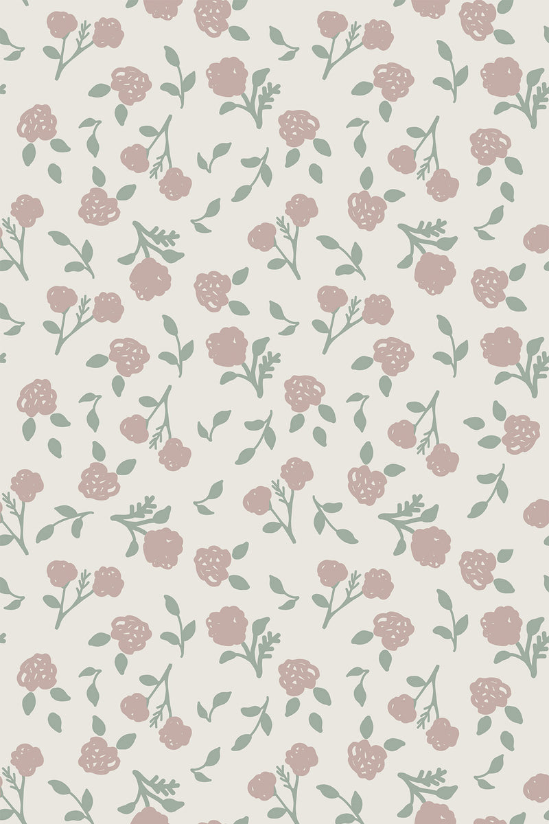 scandinavian rose wallpaper pattern repeat