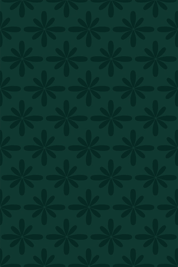 forest green floral wallpaper pattern repeat