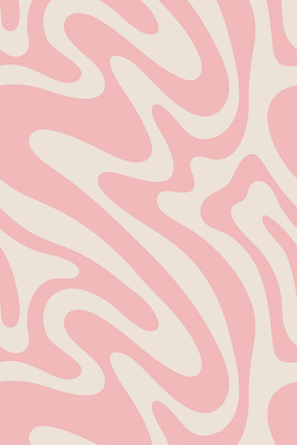 pink funky wave wallpaper pattern repeat