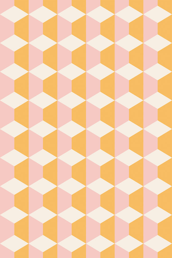 Pink and yellow geometric